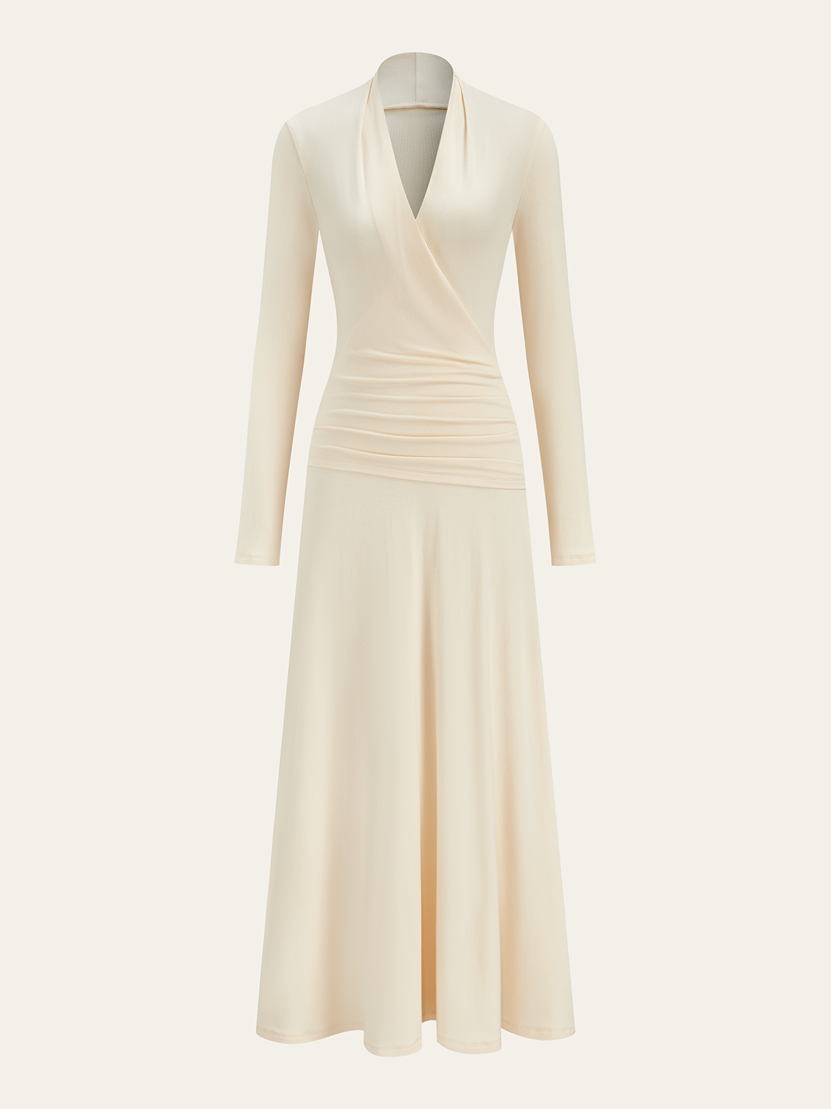 Pleated Fishtail Long Dress-Massicos