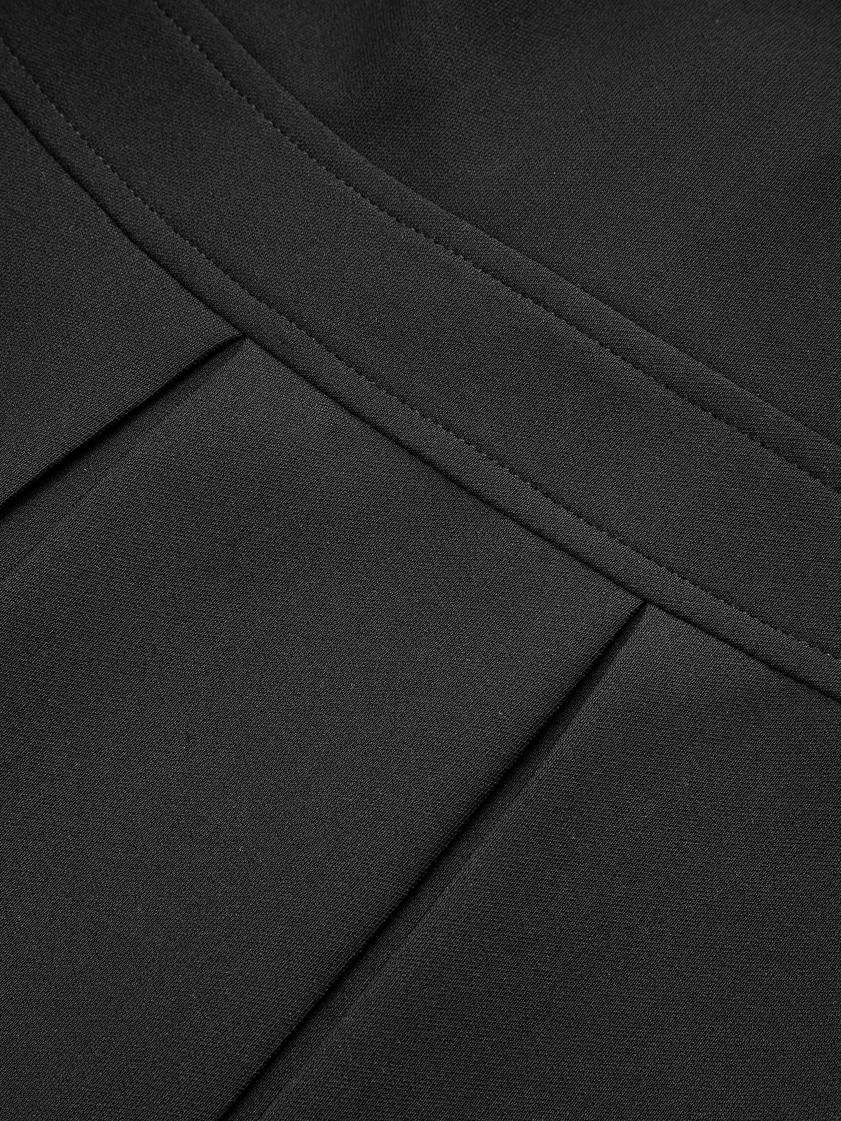 Sleeveless Keyhole-Neck Belted Pleated Mini Dress-Massicos