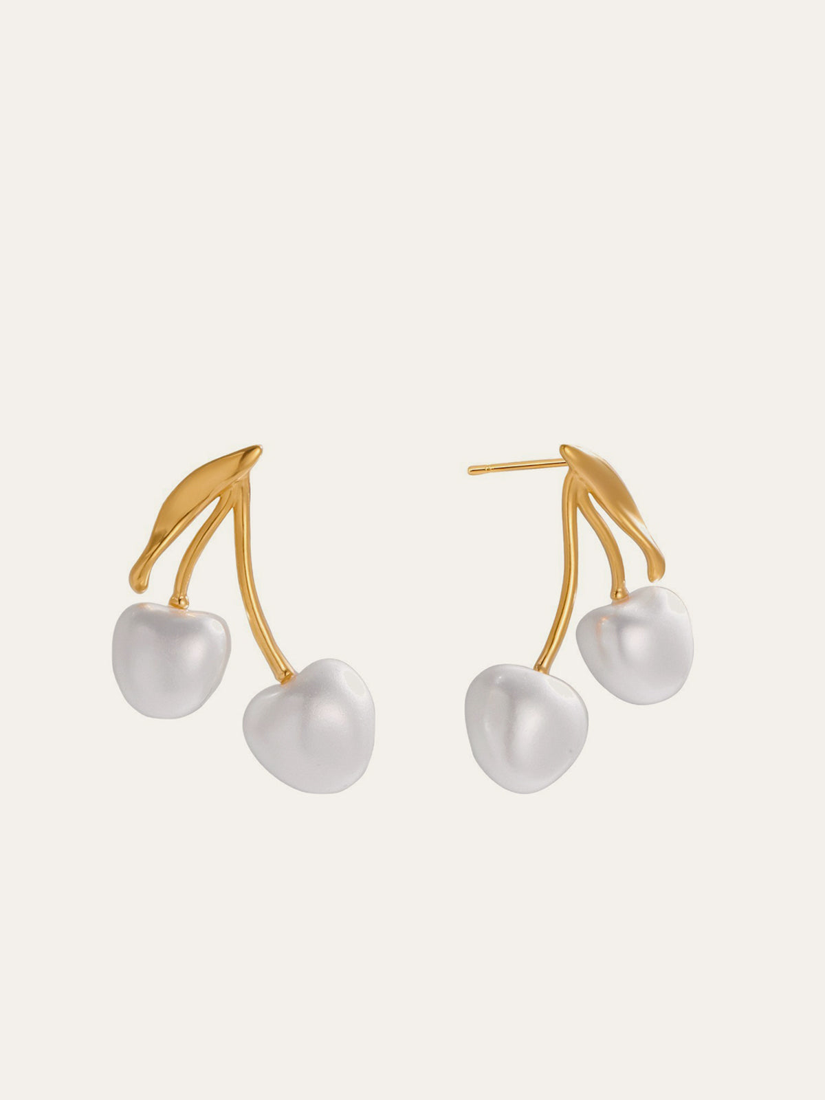 Double-Cherry Drop Earrings-Massicos
