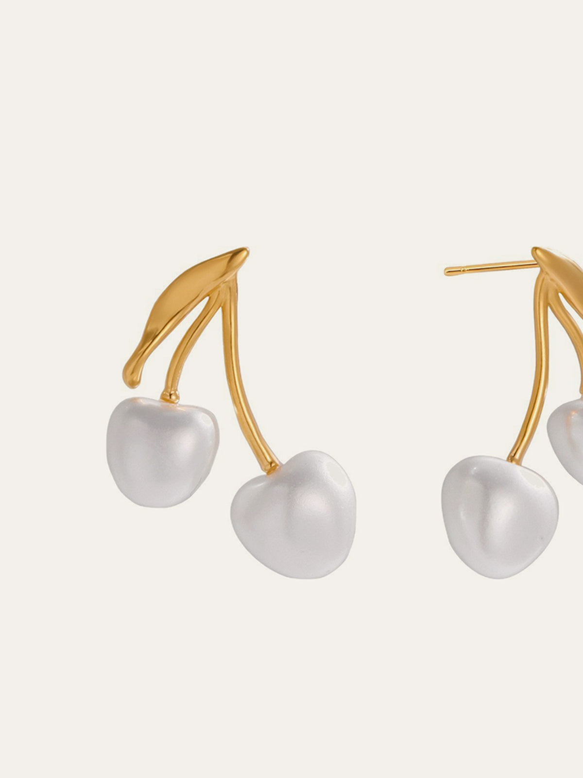 Double-Cherry Drop Earrings-Massicos
