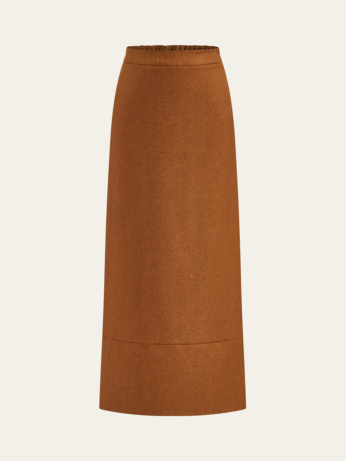 Elastic Waist Slit Maxi Skirt-Massicos