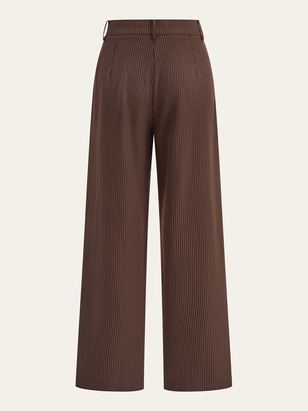 Mid-Waist Pinstriped Wide-Leg Pants-Massicos