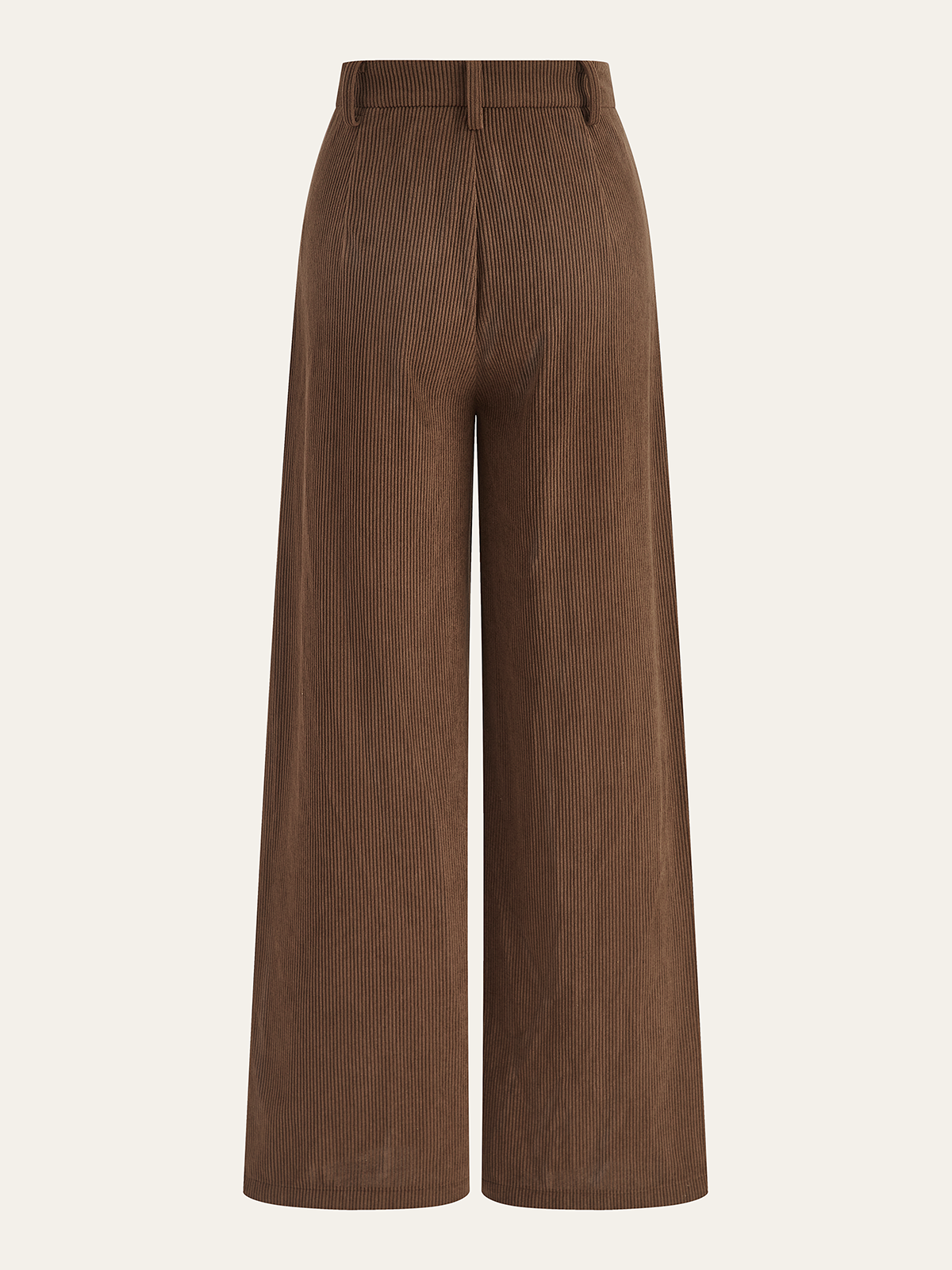 Corduroy Wide-Leg Pleated Pants-Massicos