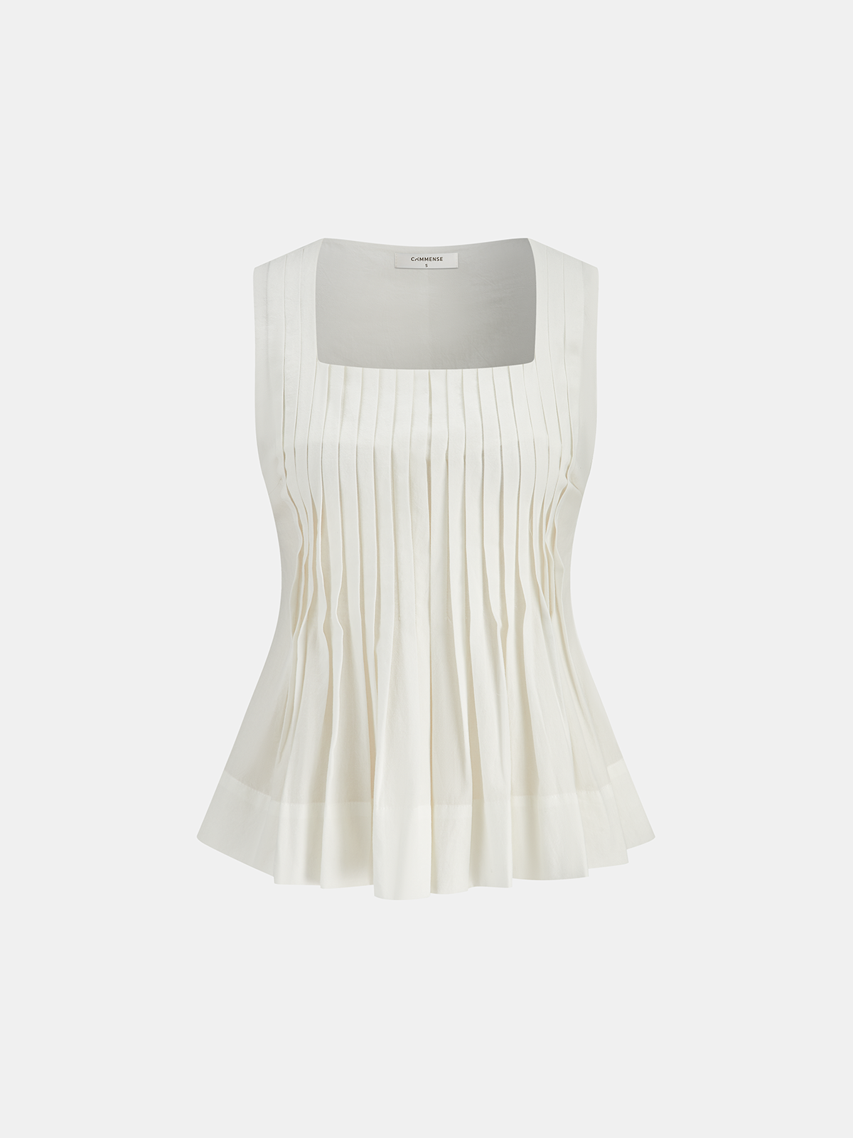 Square Neck Pleated Shorts Set-Massicos