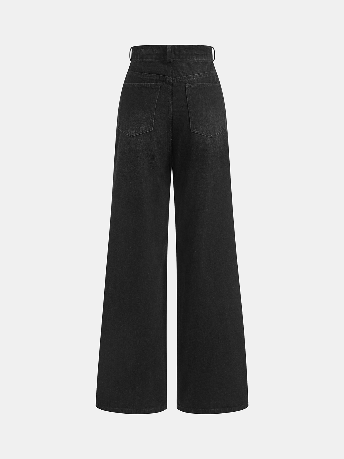 Asymmetric Mid-Waist Denim Pants-Massicos