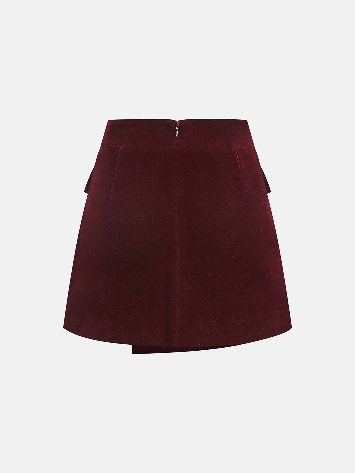 Corduroy Asymmetric Mini Skirt-Massicos