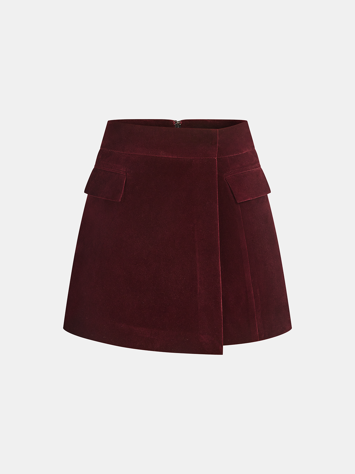 Corduroy Asymmetric Mini Skirt-Massicos