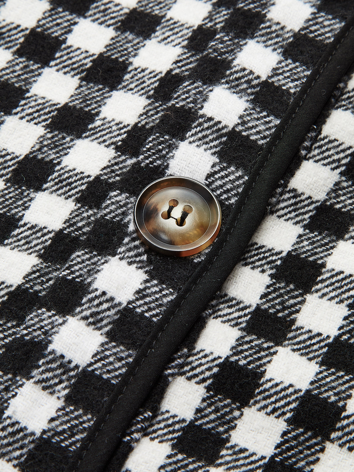 Belted Checkered Collared Jacket-Massicos