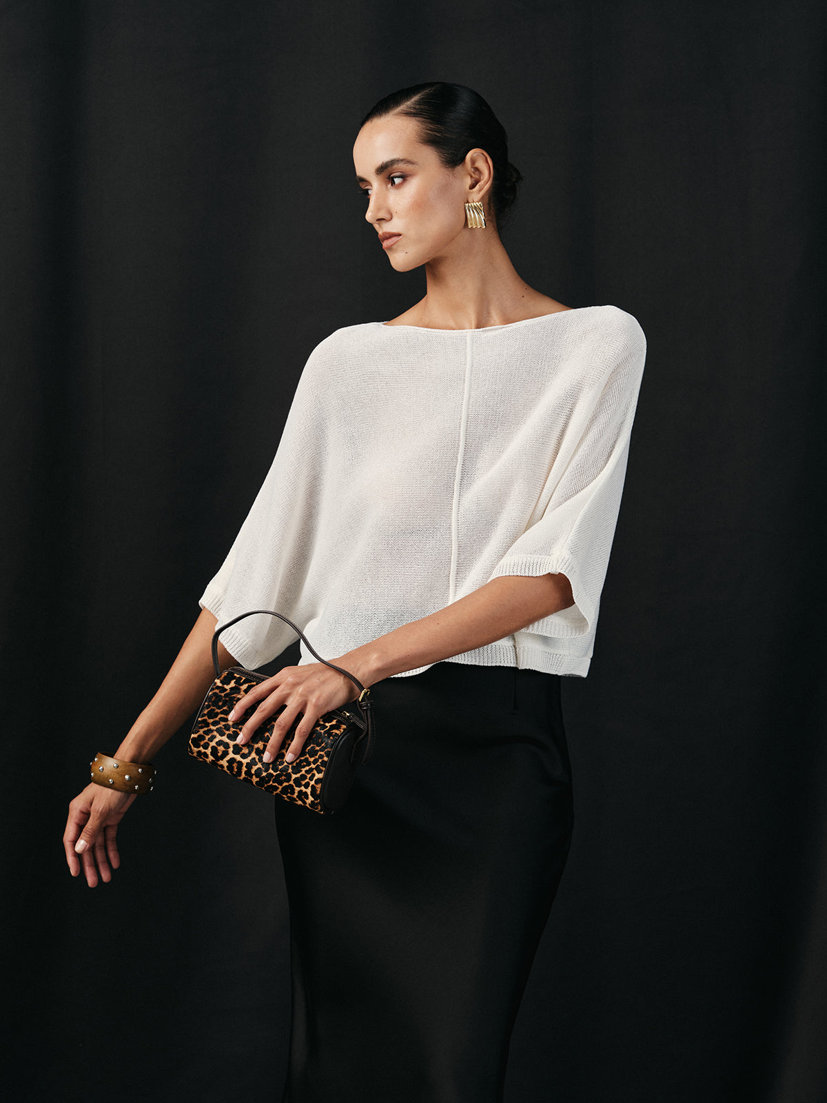 Semi-Sheer Batwing Sweater-Massicos