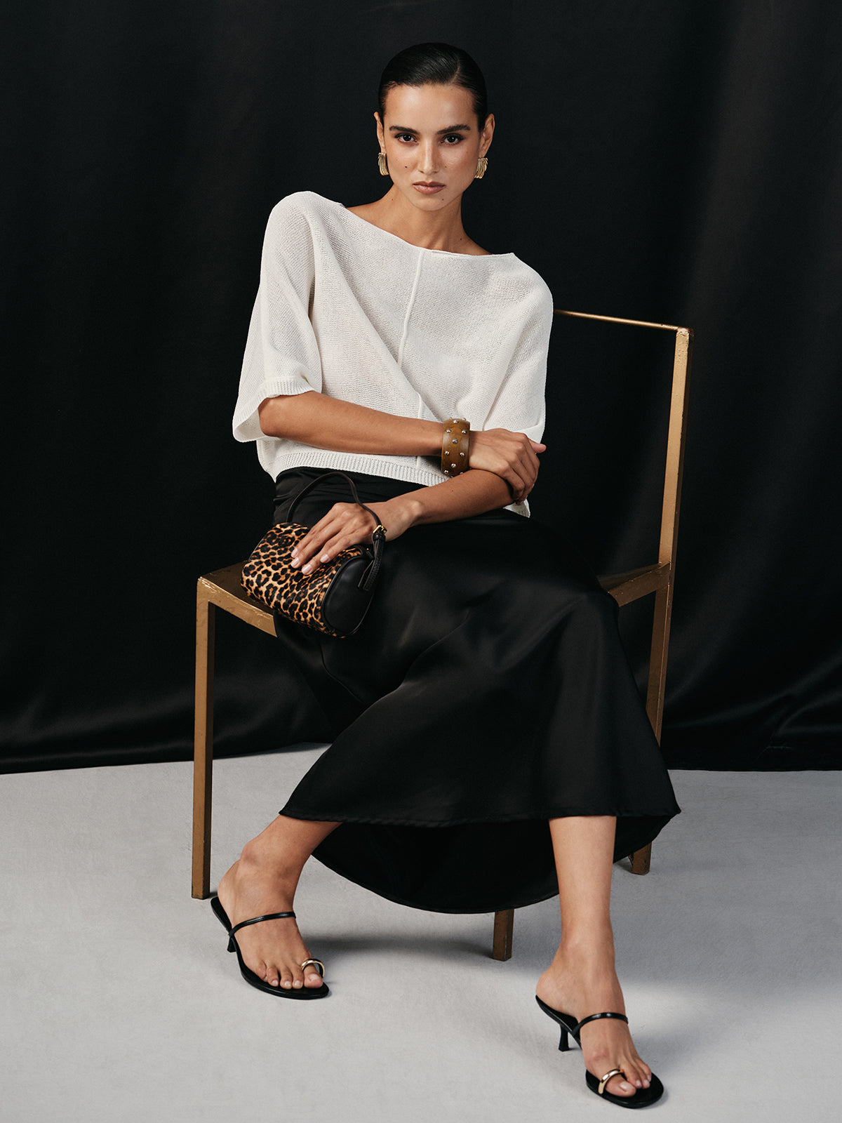 Semi-Sheer Batwing Sweater-Massicos