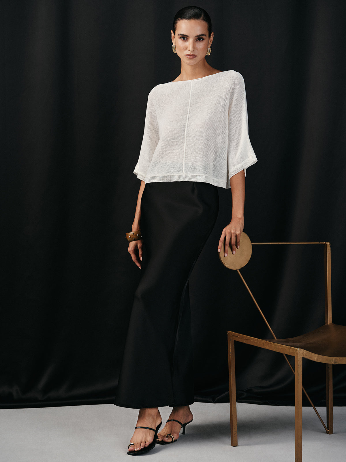 Semi-Sheer Batwing Sweater-Massicos