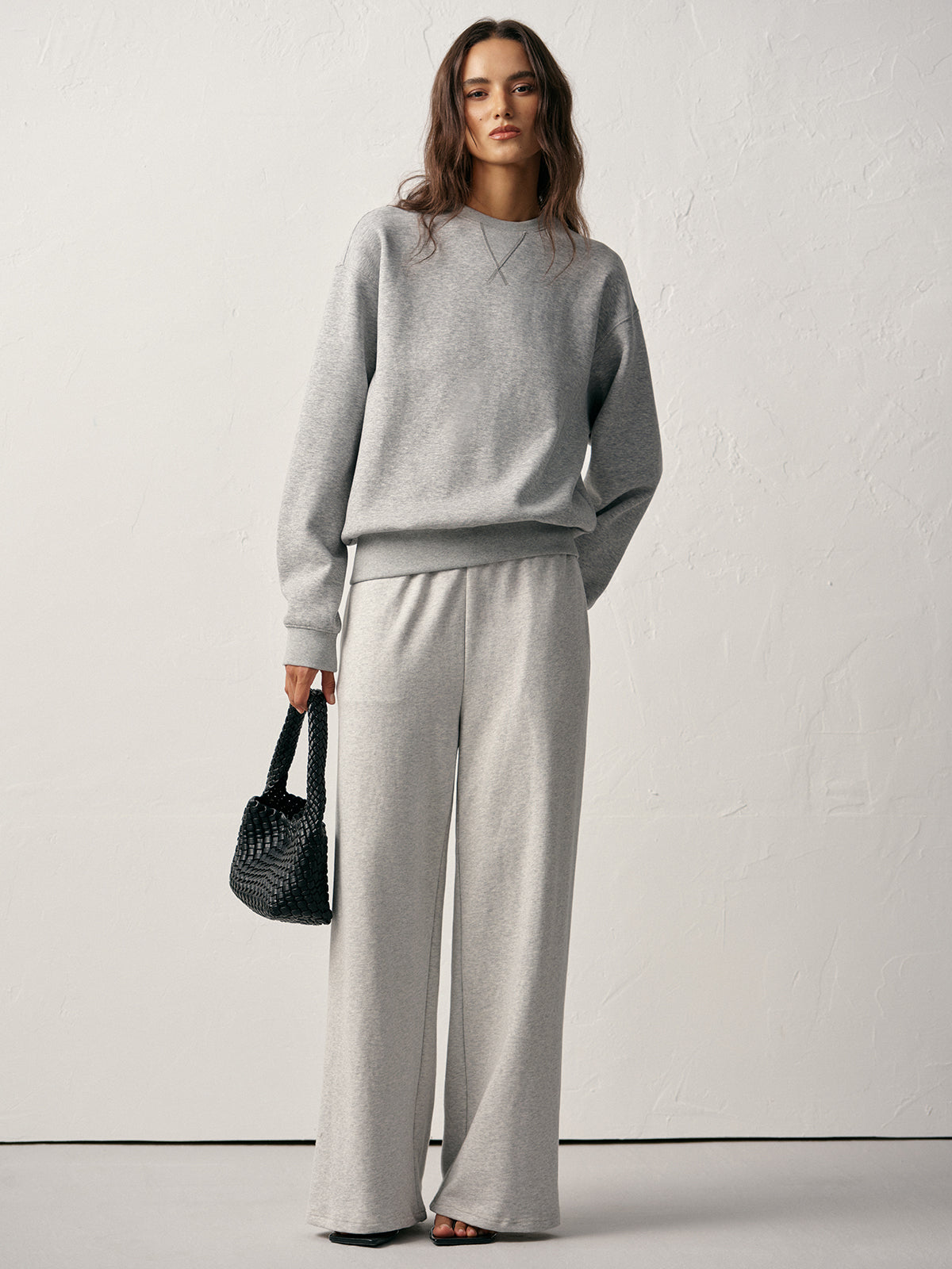 Cotton Blend Straight-Leg Sweatpants-Massicos