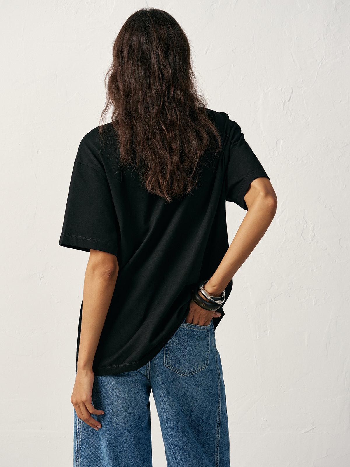 Basic Cotton Oversized T-Shirt-Massicos