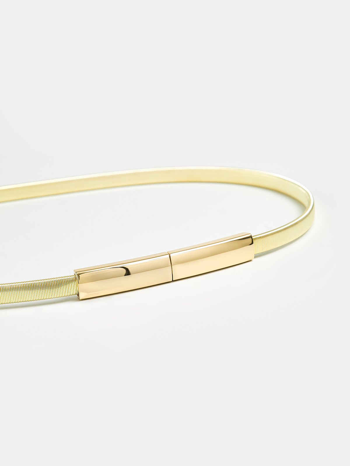 Alloy Buckle Elastic Waist Belt-Massicos