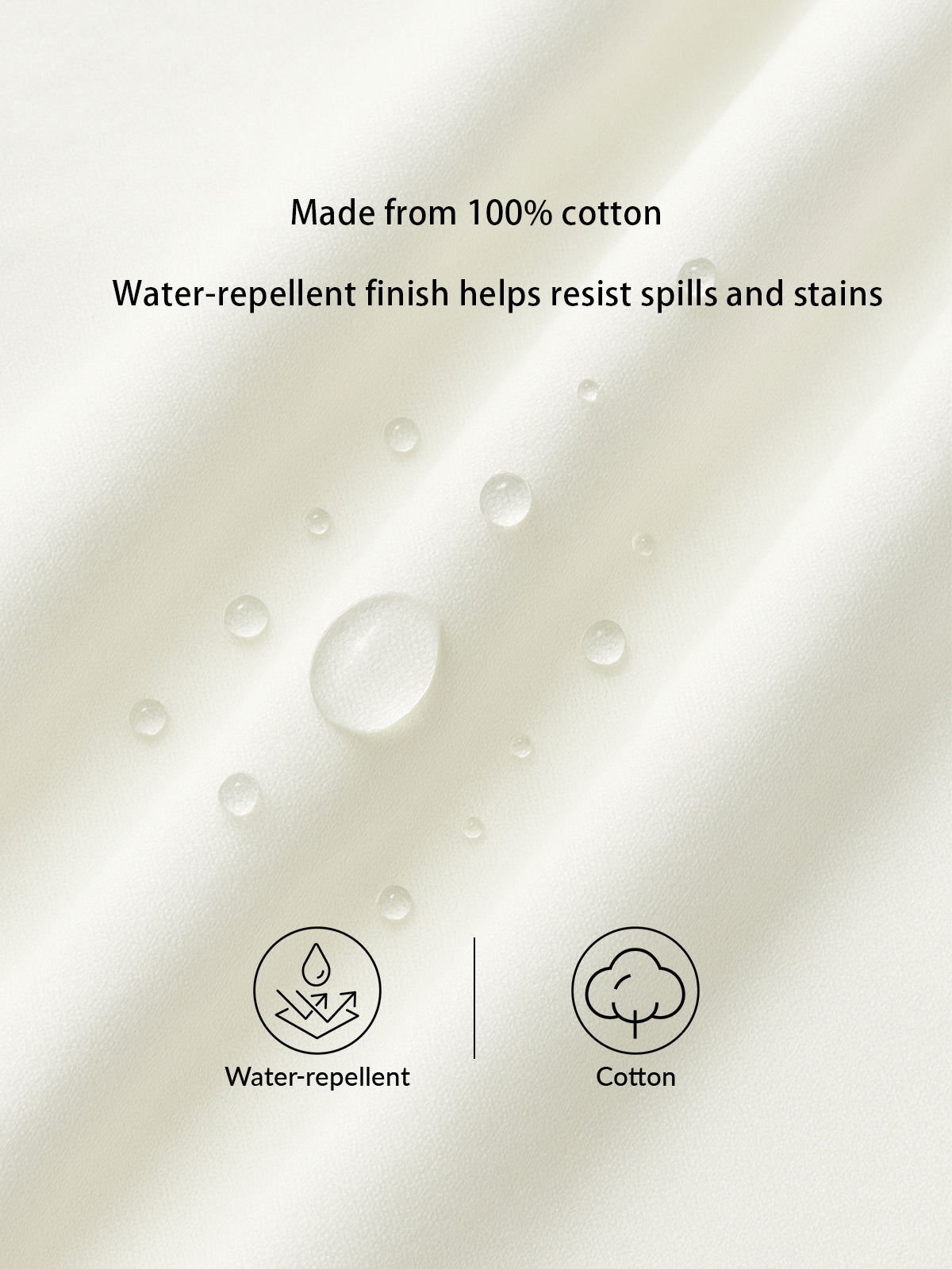 Water-Repellent Cotton Crew Neck T-Shirt-Massicos
