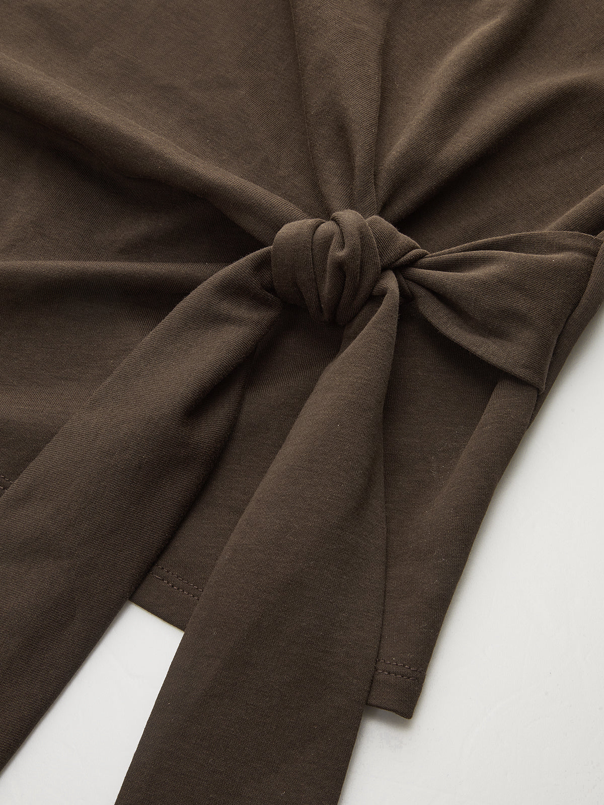 Twist Knot Balloon Sleeve Sweatshirt-Massicos