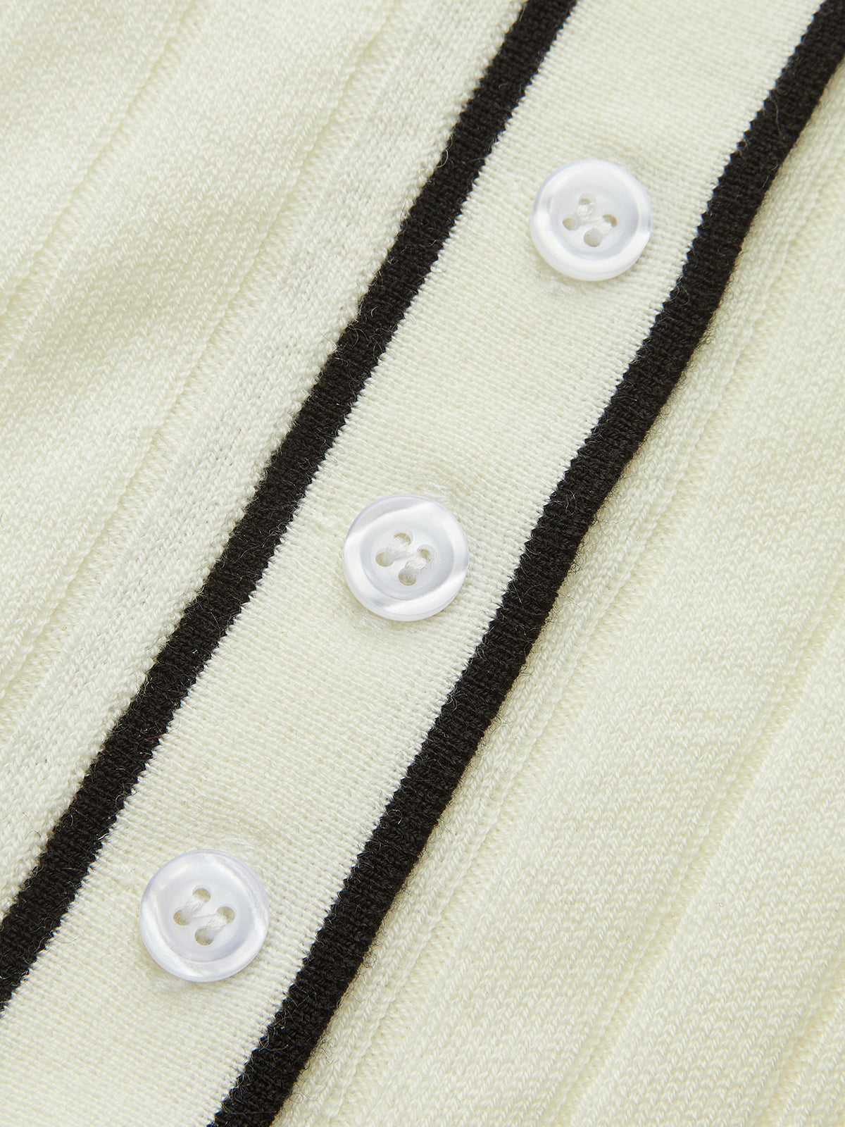 Contrast Trim Wool Blend Polo Neck Sweater-Massicos
