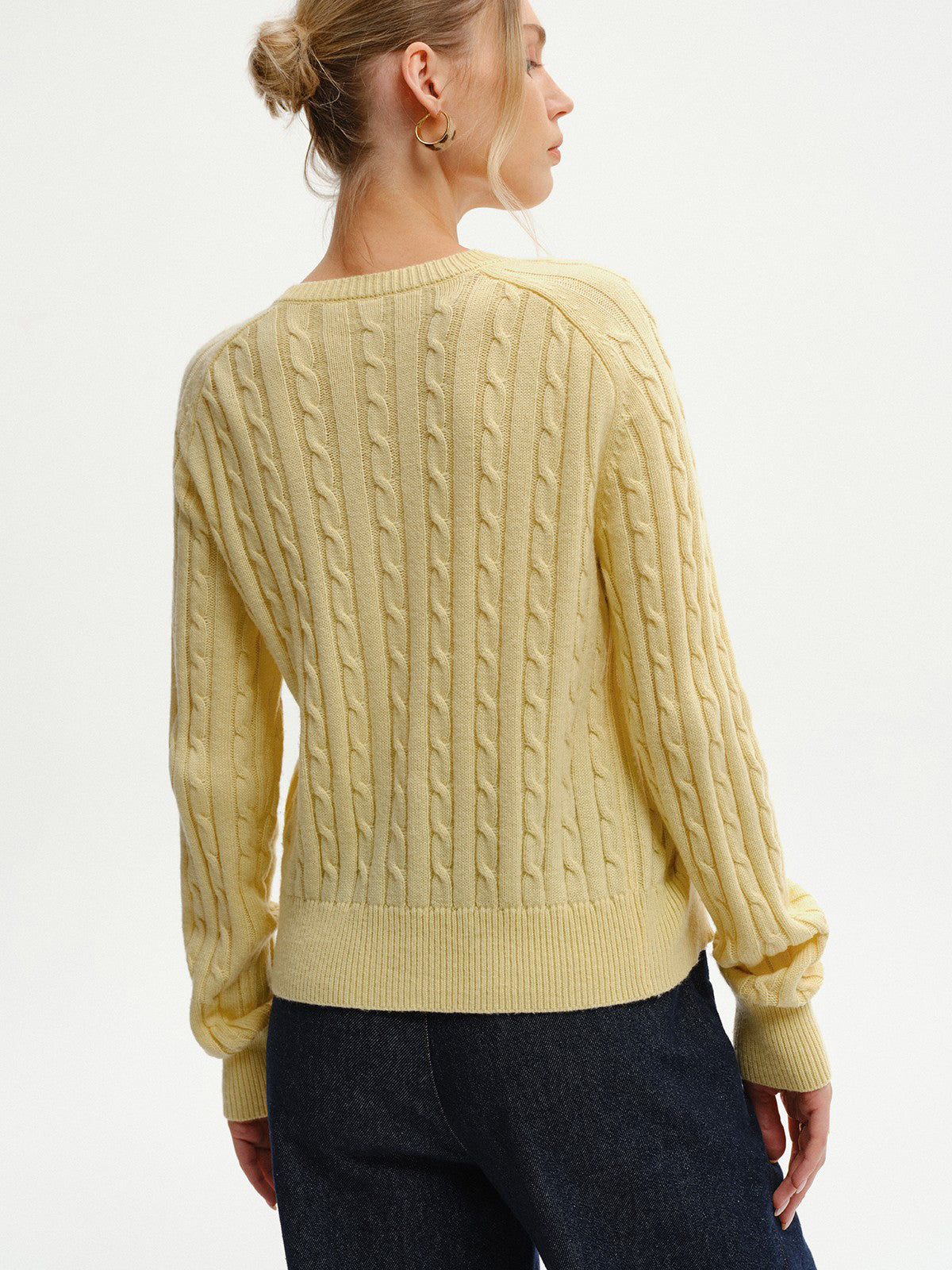 Cable-Knit Buttoned Cardigan-Massicos