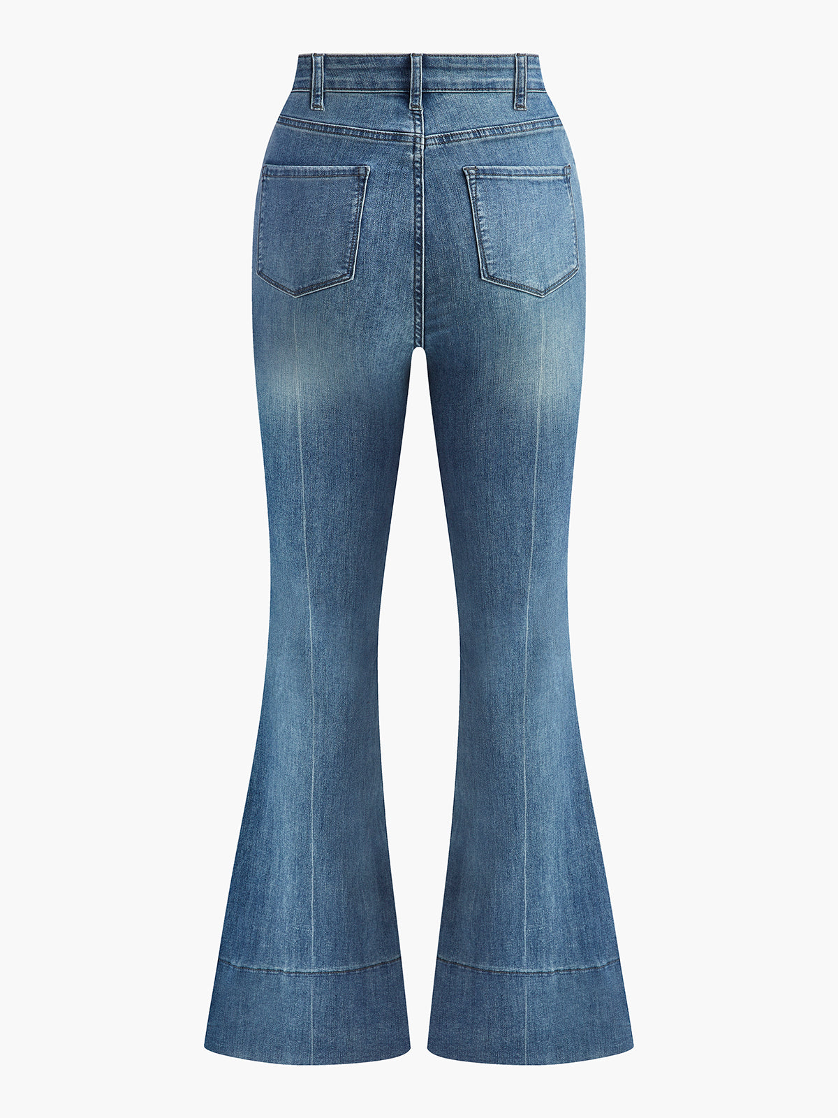 Washed Slim Draped Denim Pants-Massicos