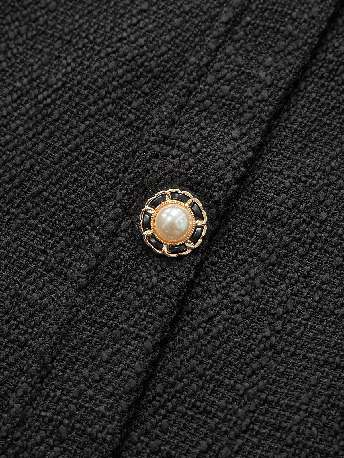 Tweed Sleeveless Button Mini Dress-Massicos