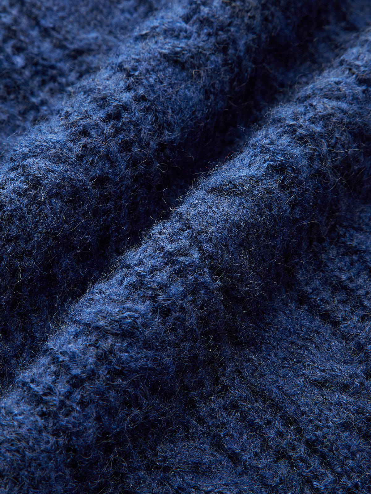 Wool Blend Large Lapel Cable Knit Sweater-Massicos