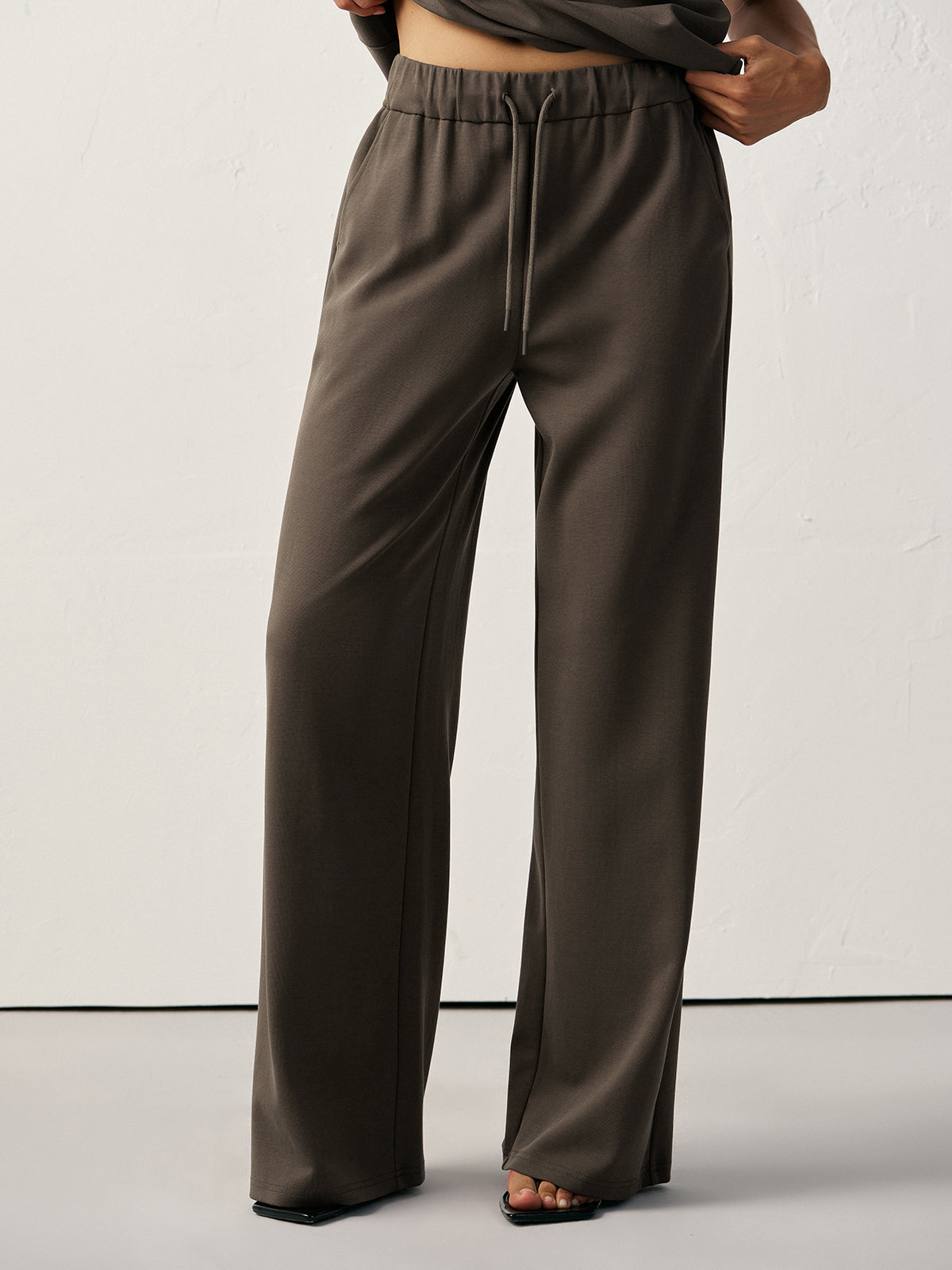 Mid-Waist Drawstring Sweatpants-Massicos