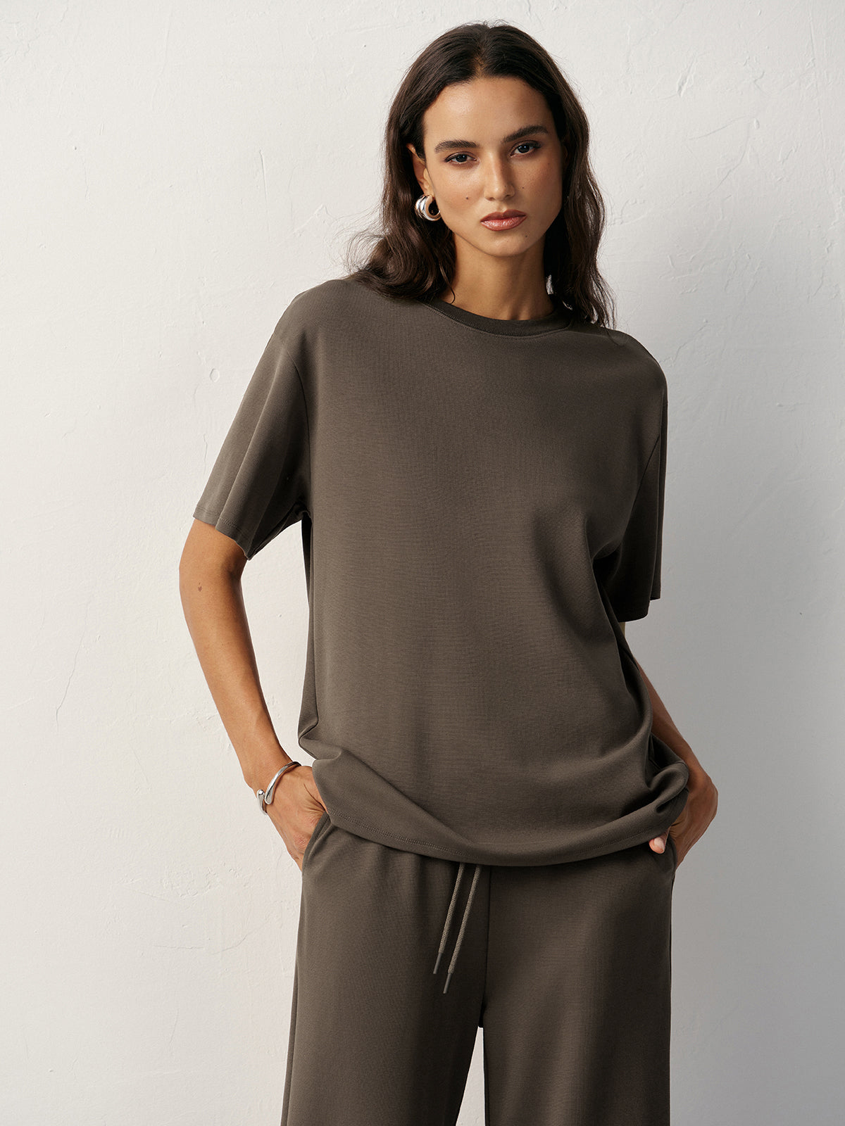Short Sleeve Crew Neck T-Shirt-Massicos