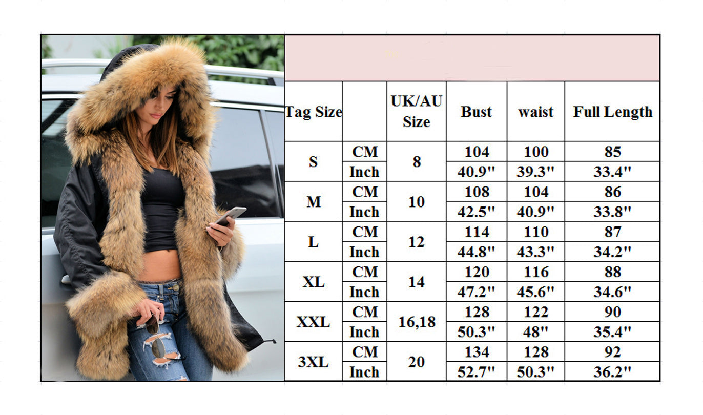 Trafni New Women Ladies Hood Parka Jacket Quilted Winter Coats Fishtail Anoraks PLUS Size S-XXXL-Massicos