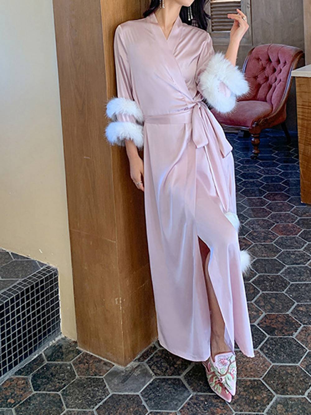Midnight Desire Long Robe-Massicos