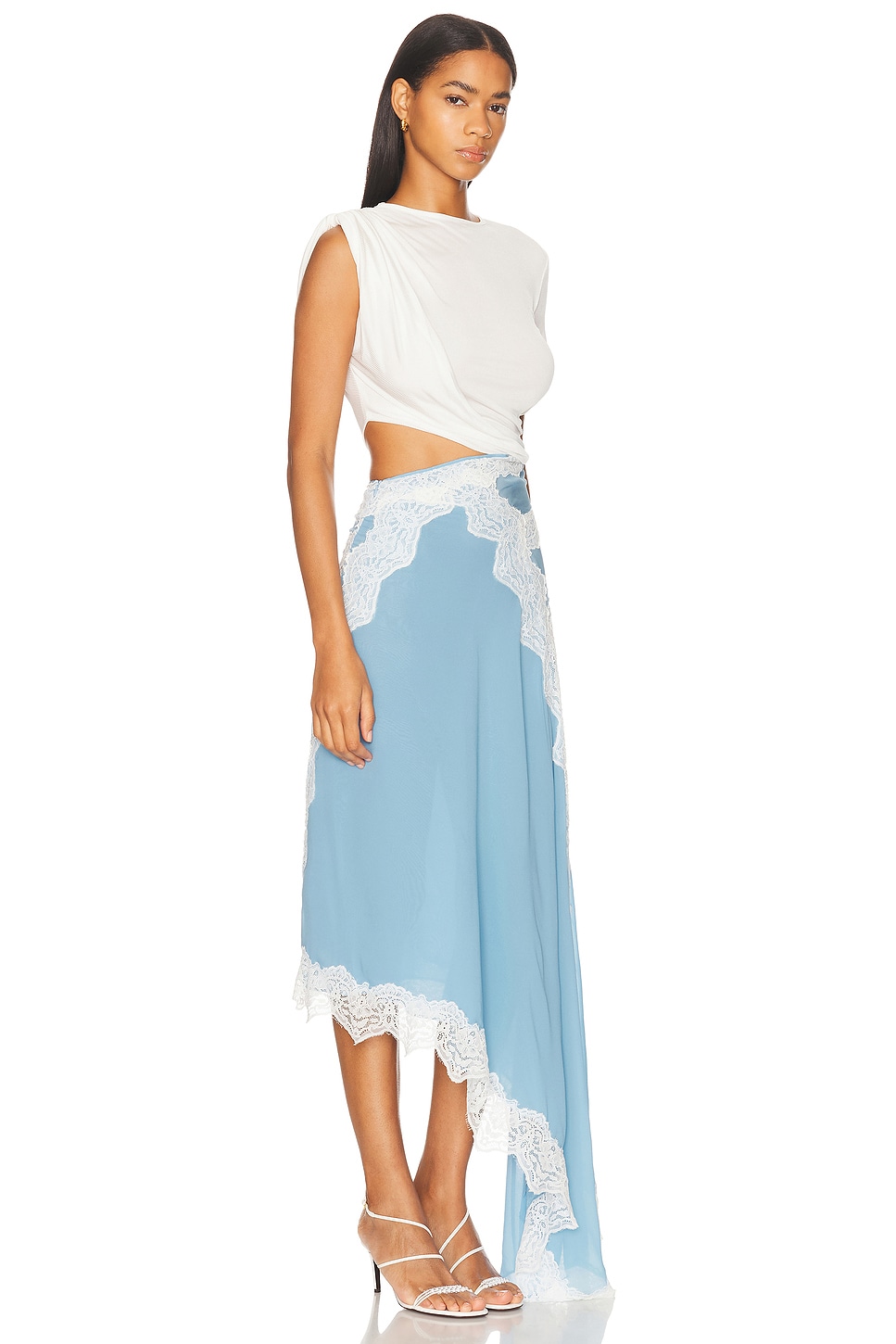 Boho Chic Lace Detail Wrap Skirt