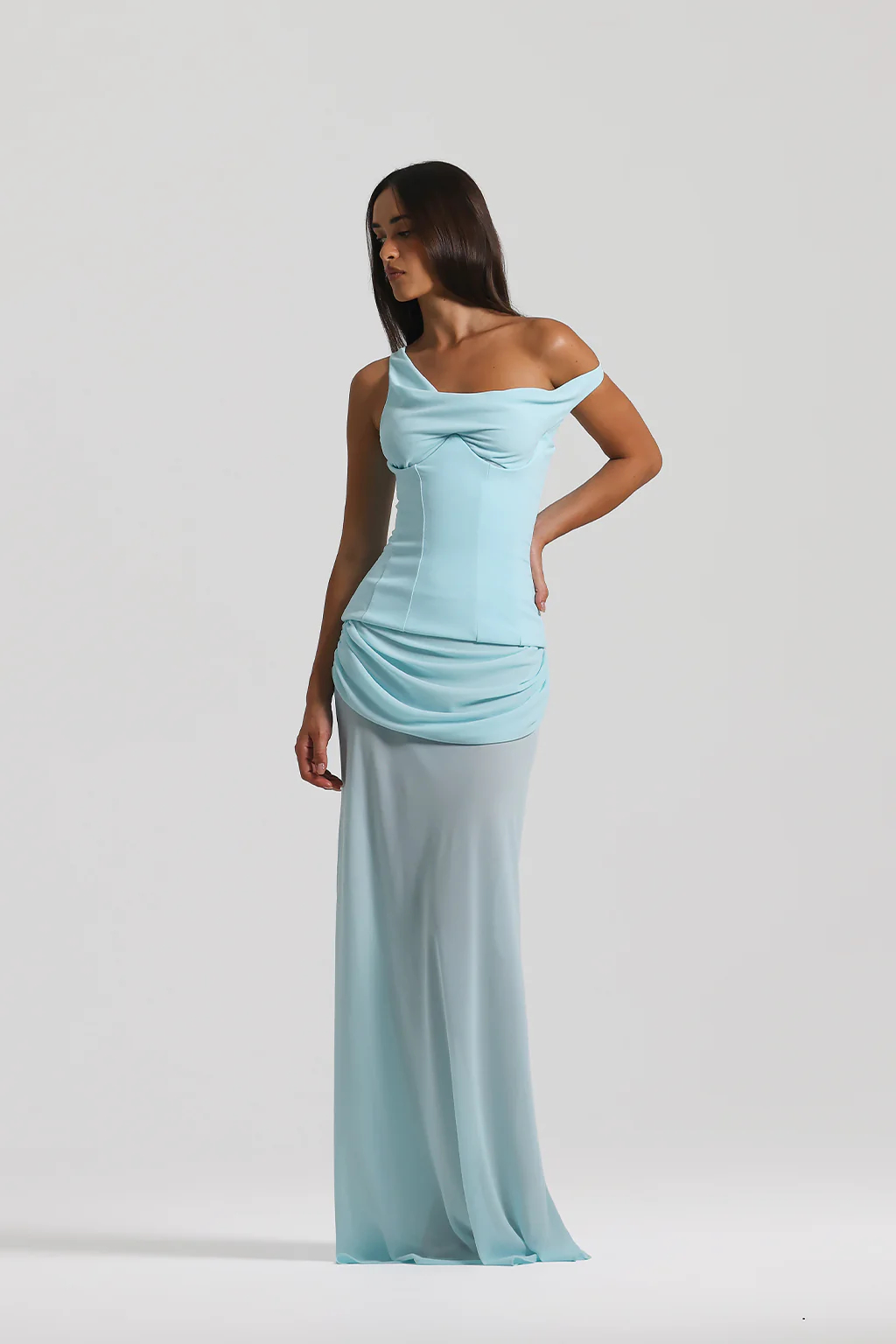 Cadence Draped One-Shoulder Gown