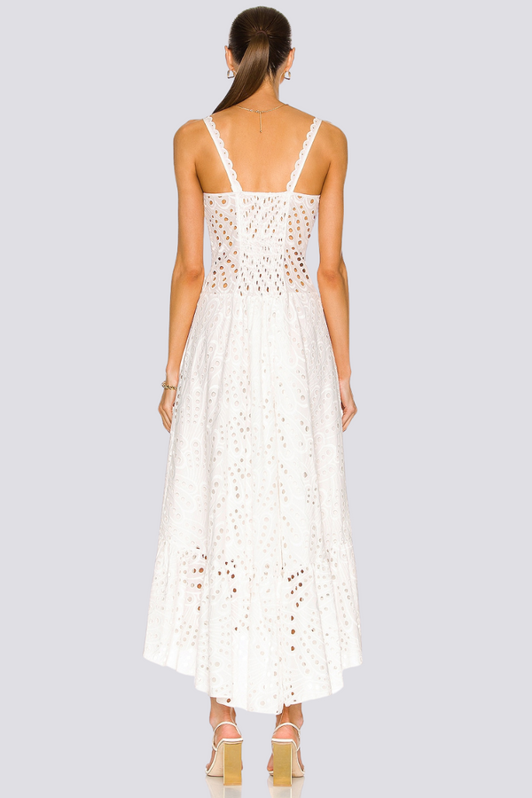 Cassandra Spaghetti Hollow Maxi Dress-ROVOLE