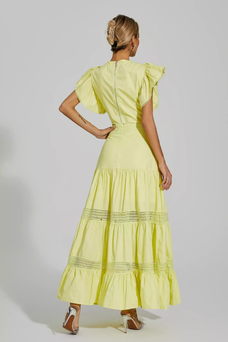 Coraline Round Neck Ruffle Skirt Set-ROVOLE