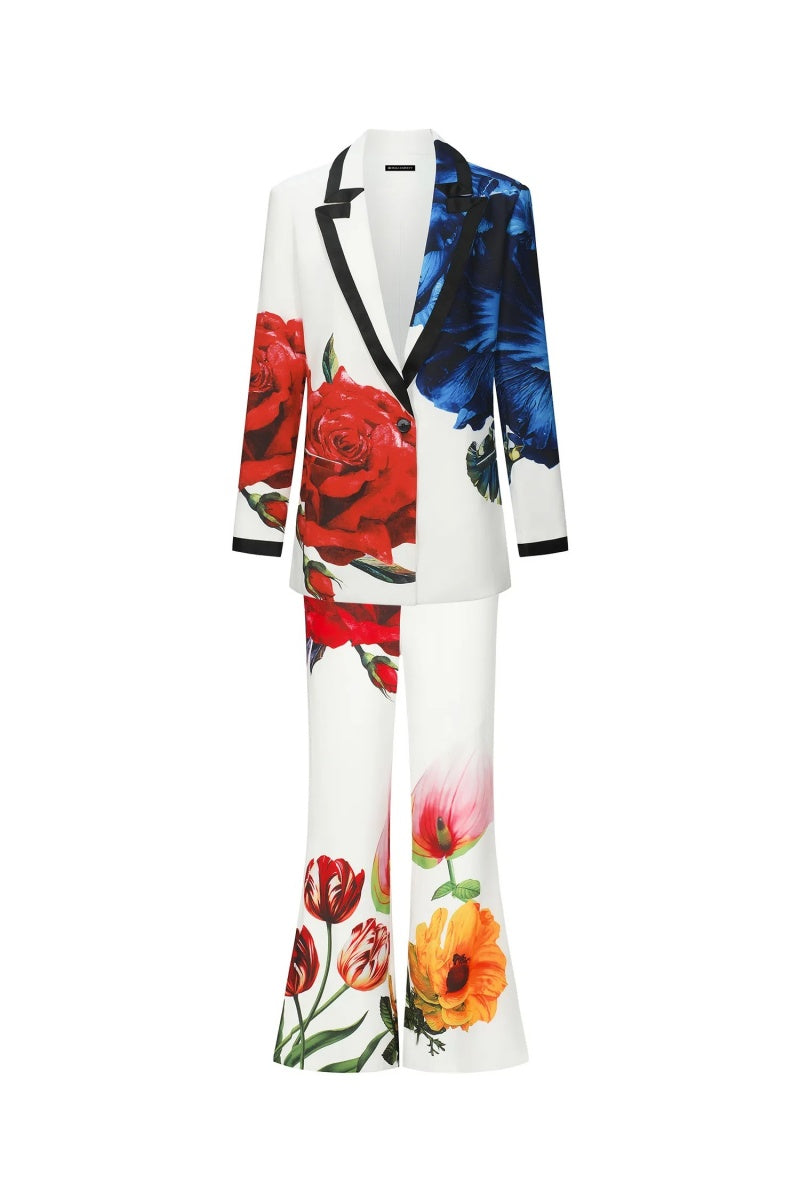 Guga Floral Printed Blazer Set-ROVOLE