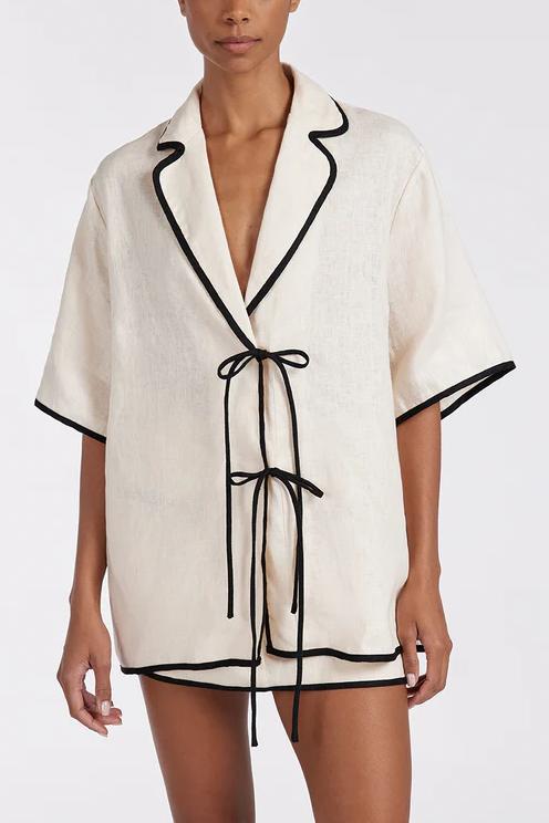 NOIR CREAM Skirt Set-ROVOLE