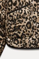 Trafni leopard print short jacket-Massicos