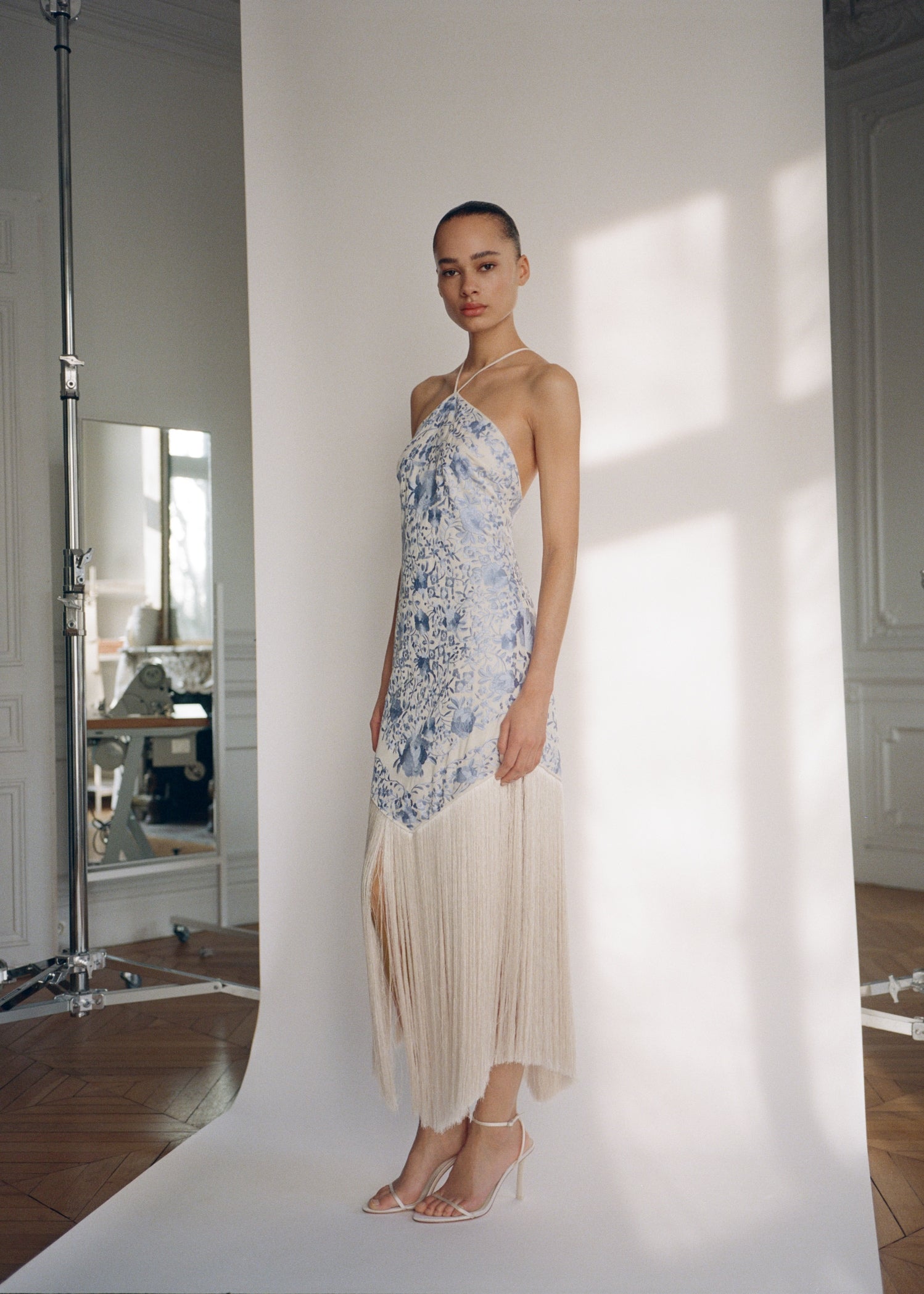 Resort Tassel Jacquard Dress-Massicos