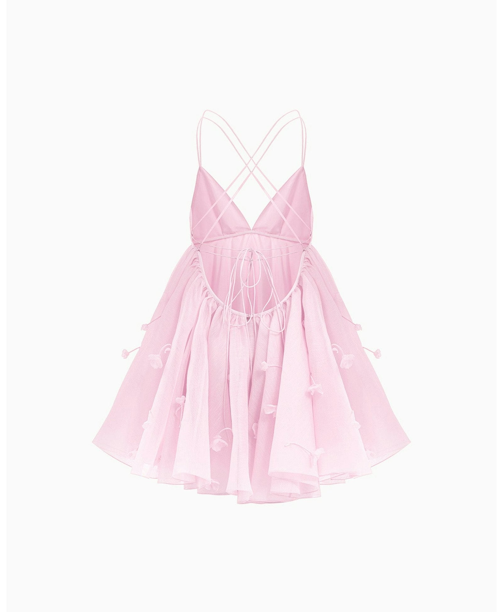 Holiday V-neck Hand-appliqued Dress-Massicos