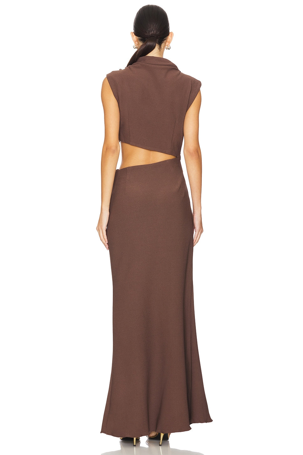 ASYMMETRIC CREPE DRESS-Massicos
