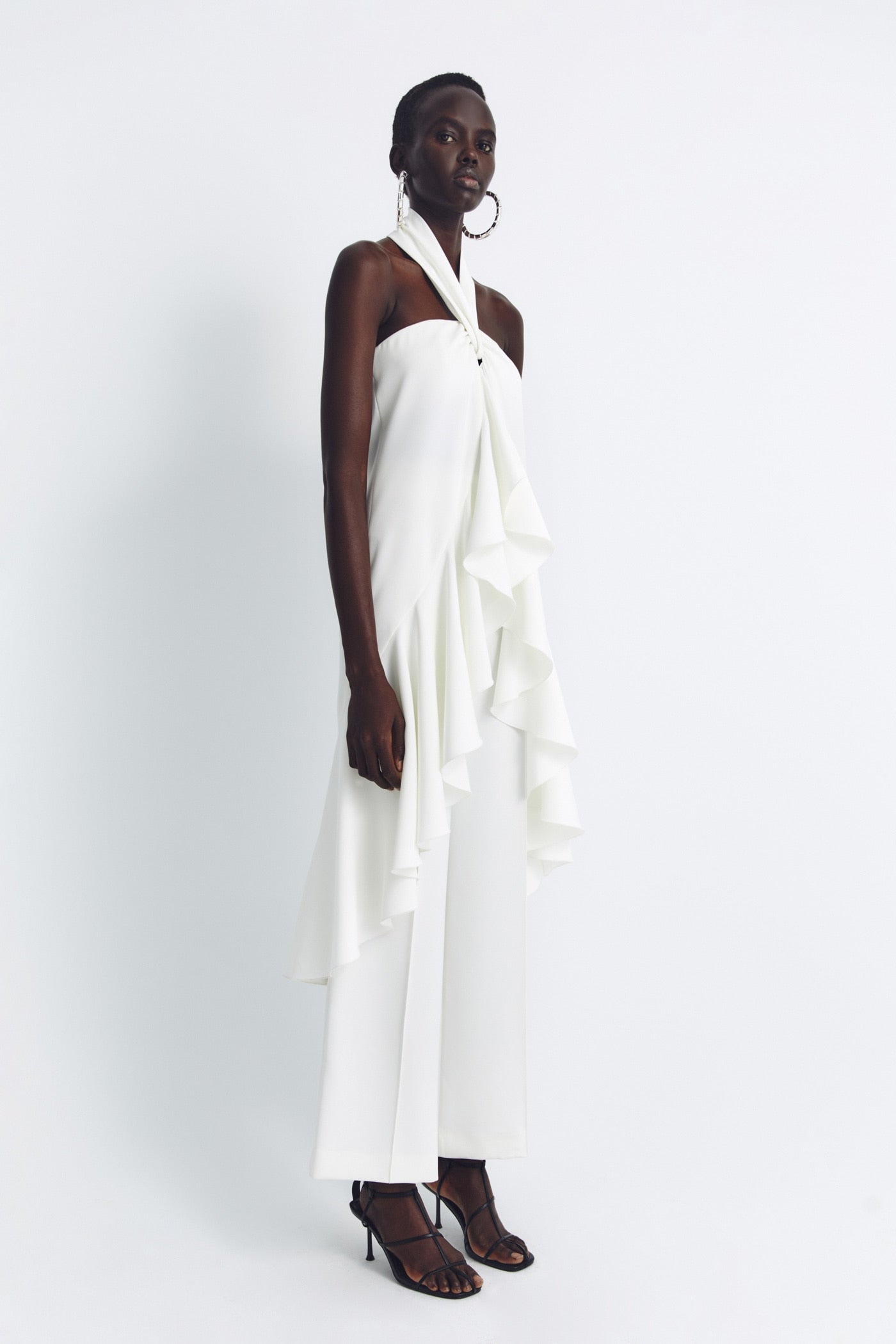 Backless Maxi Top Wide Leg Pants Set-Massicos