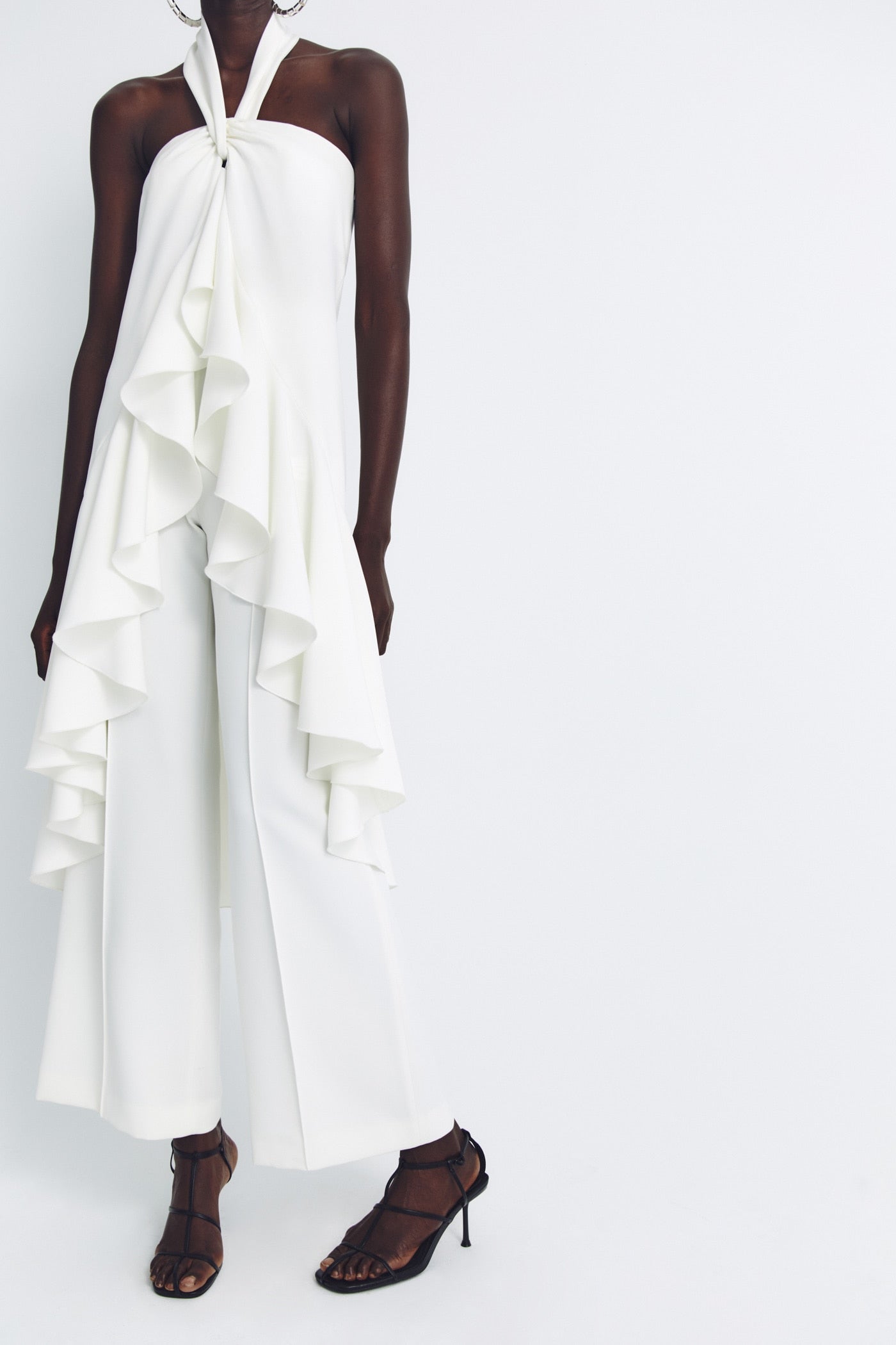 Backless Maxi Top Wide Leg Pants Set-Massicos