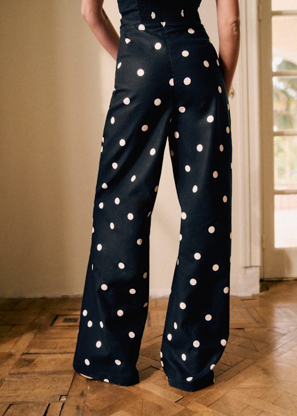 Ecru Polka Dots on Black Jumpsuit-Massicos
