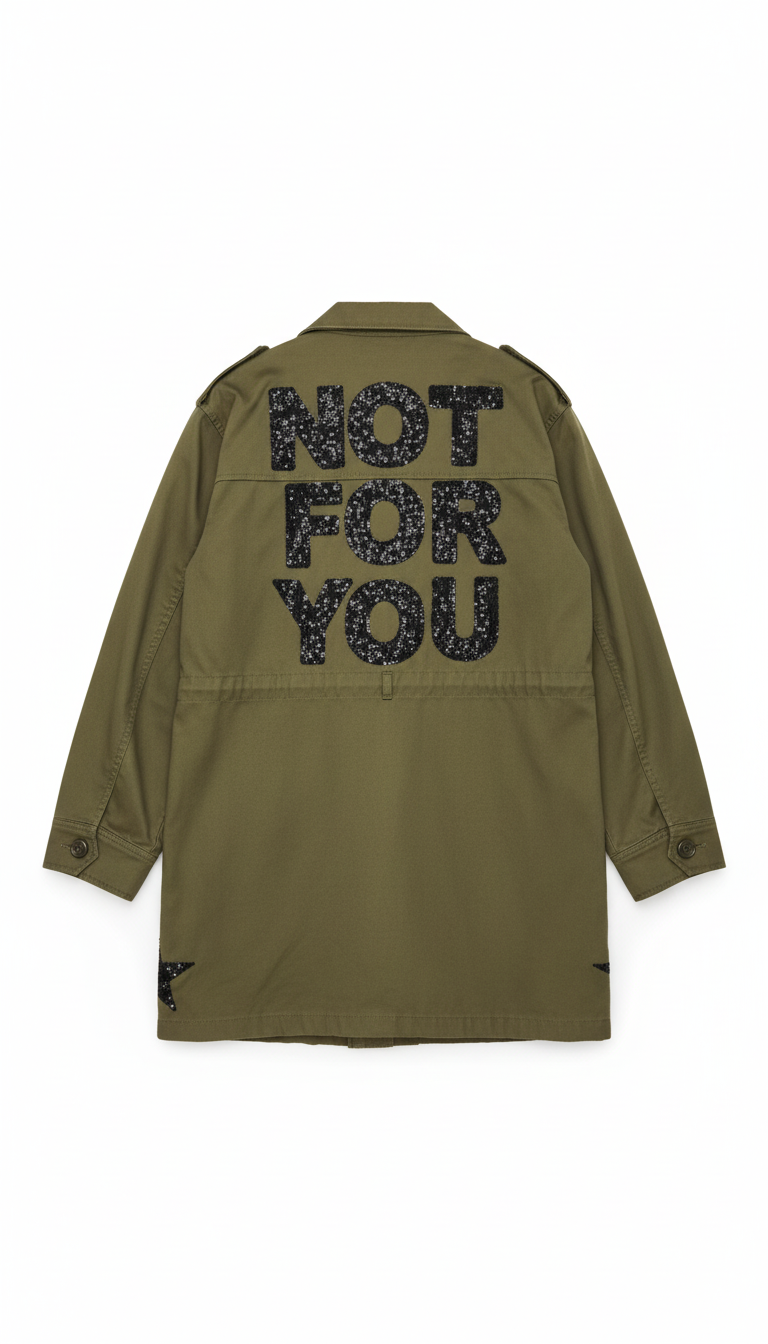 Fashion casual embroidered jacket withleopard print lining-Massicos