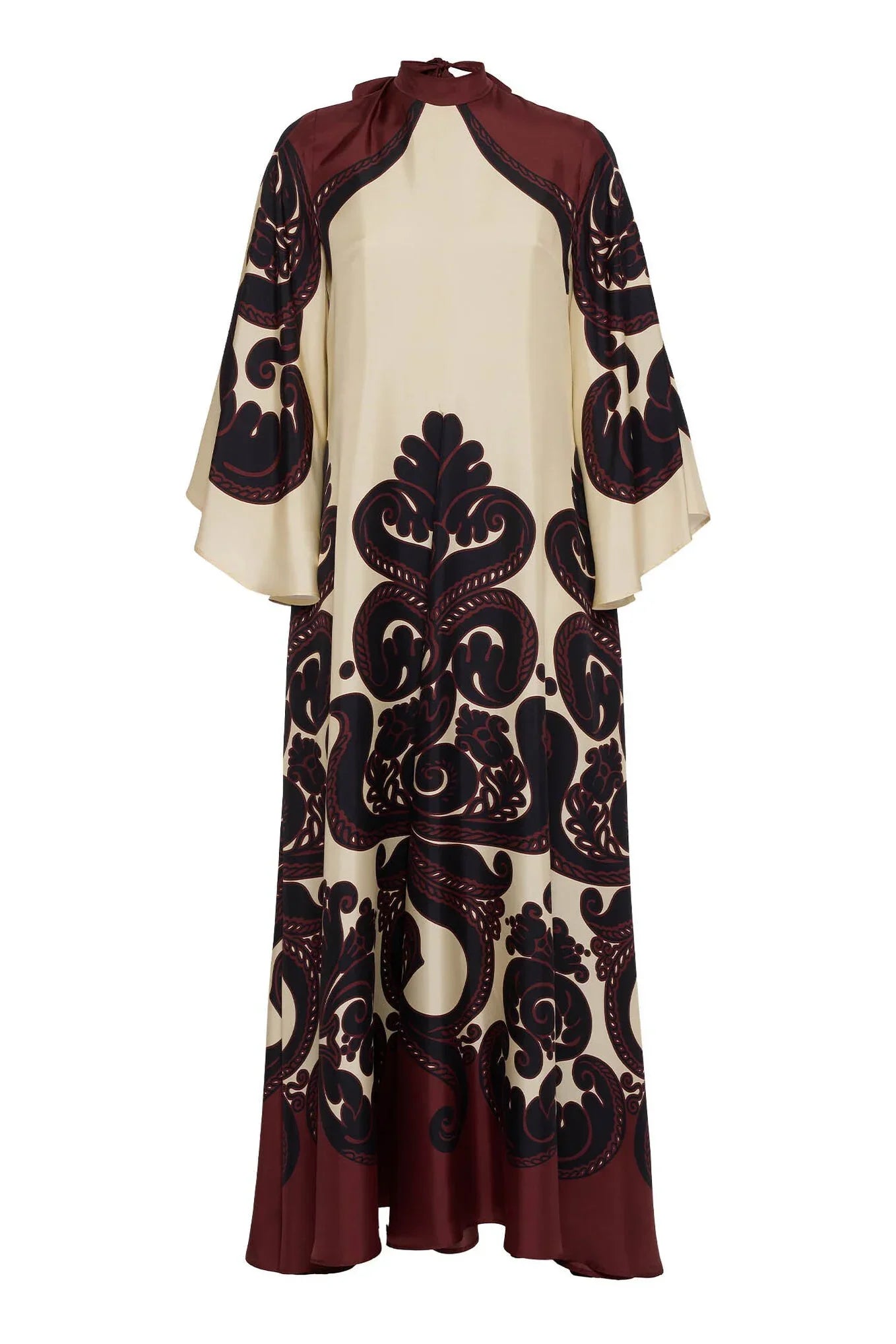 Grenadilla Print Satin Dress-ROVOLE
