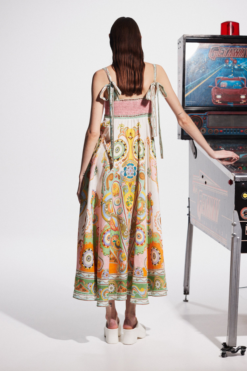 Estelle Spaghetti Paisley Maxi Dress-ROVOLE