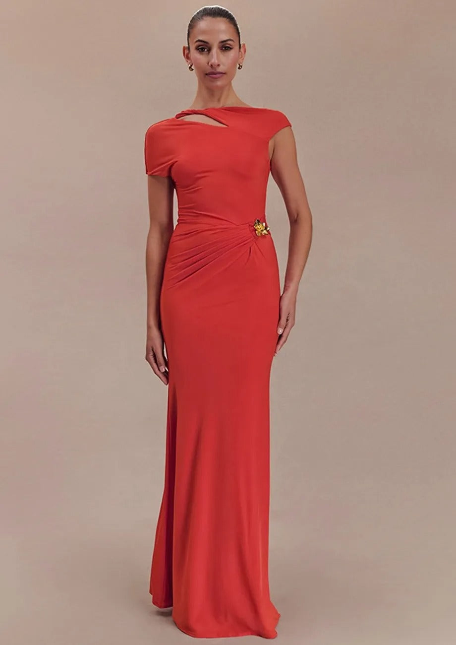 Sheath Cut-out Maxi Dress-ROVOLE