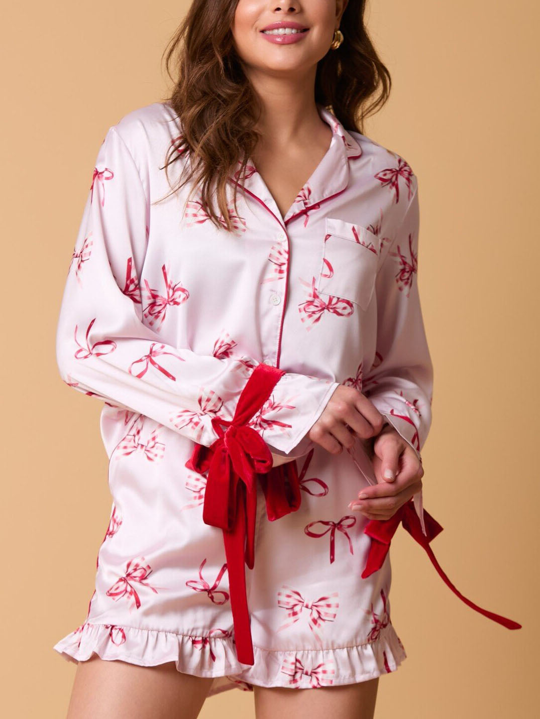Gigi Ribbon Pajama Set-Massicos