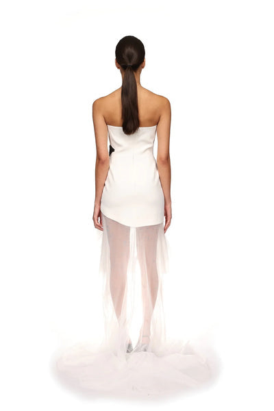 Veronica Strapless Crystal Embellishment Mini Dress-ROVOLE