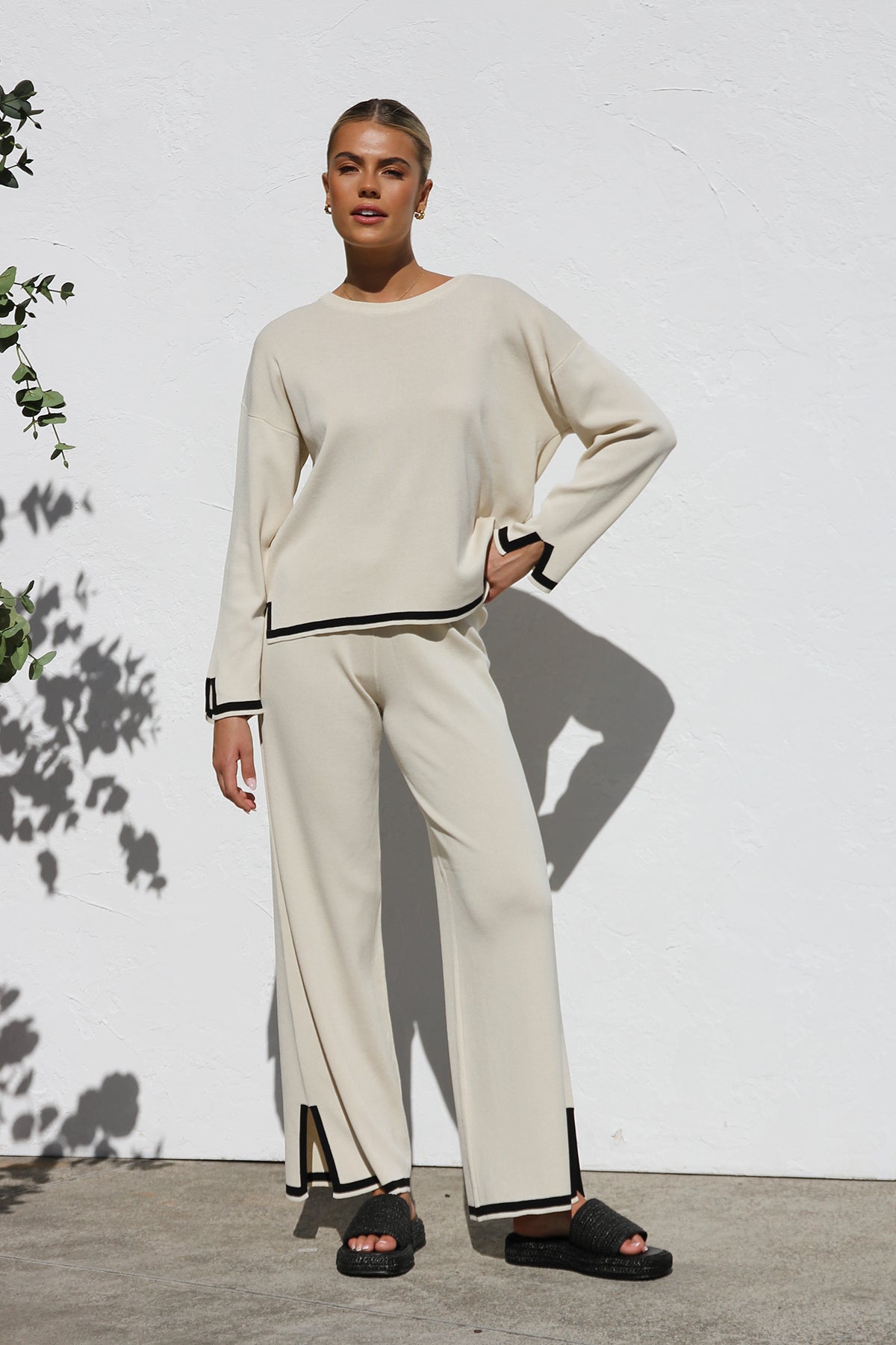 Yvonne Knit Set CREAM-ROVOLE