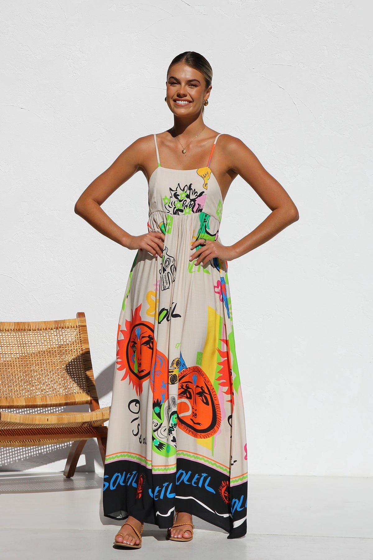 Dasha Dress ORANGE MULTI-ROVOLE
